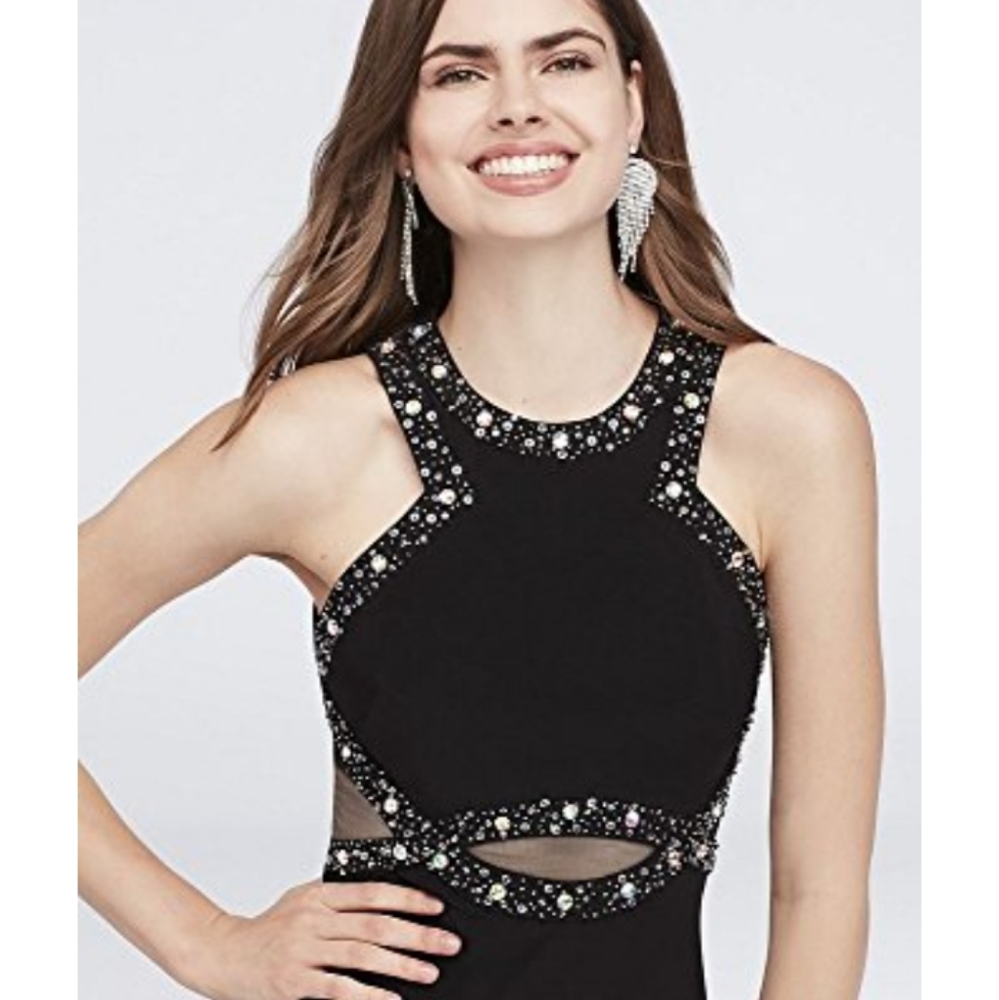 Brand New NWT Morgan & Co formal/prom dress in black size 3/4